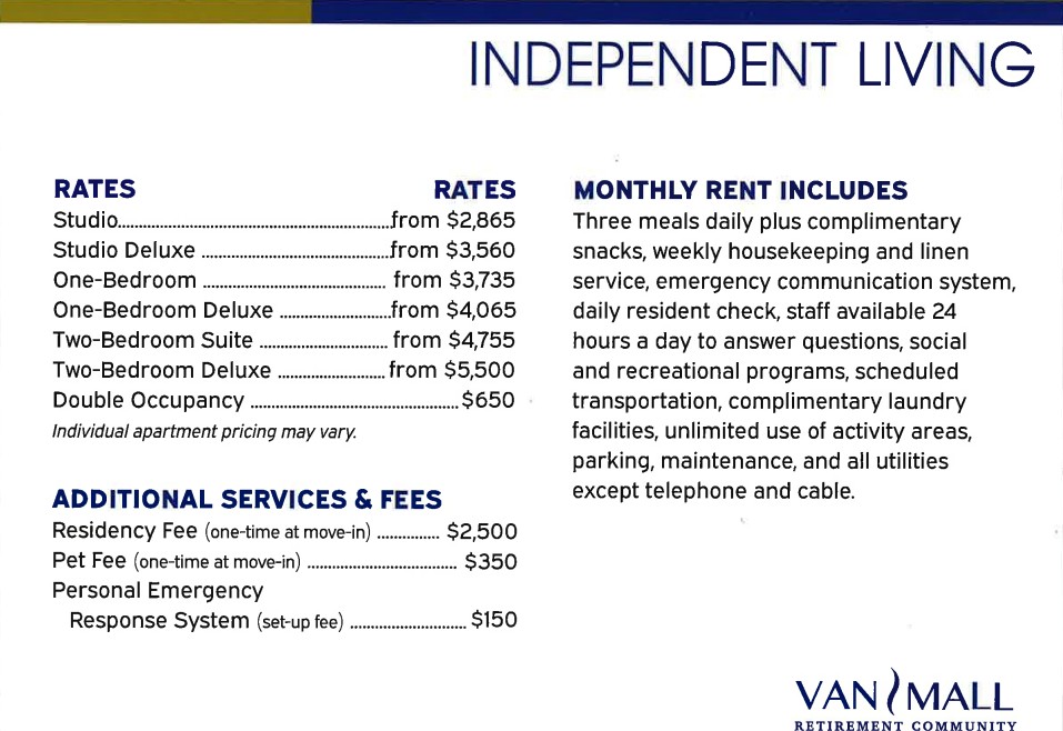Independent-living-pricing